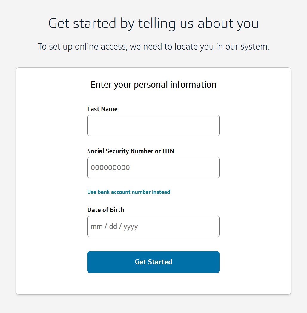 BJ's Credit Card registration